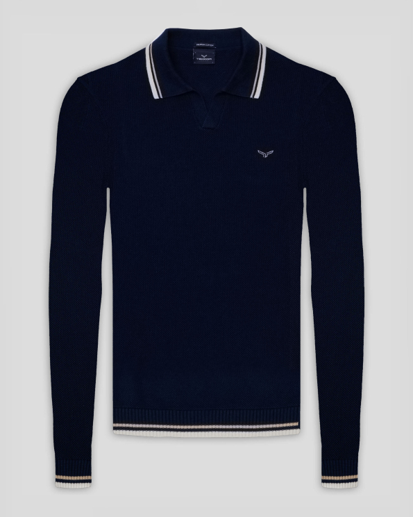 PULOVER BLEUMARIN GULER IN V
