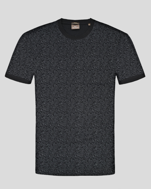 TRICOU NEGRU PRINT GEOMETRIC