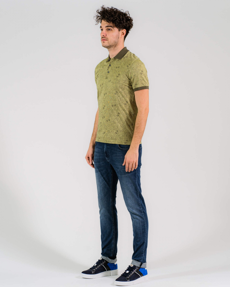 TRICOU POLO VERDE PRINT FLORAL 200110131440-3 01
