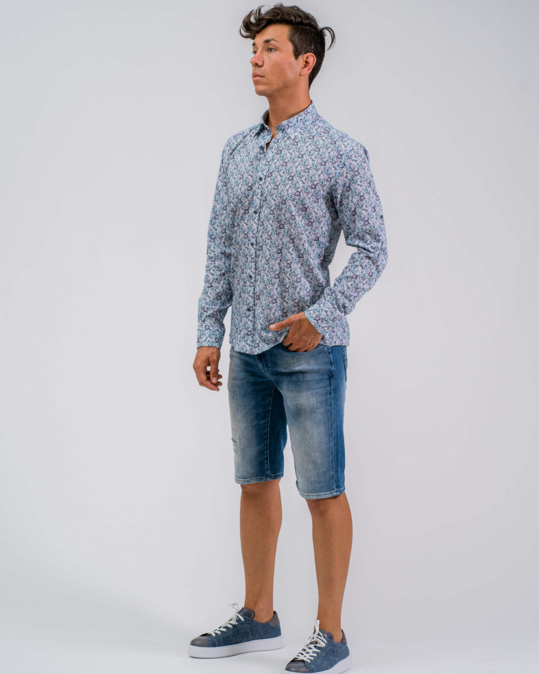 CAMASA SLIM ALBASTRA PRINT FLORAL 210105044548-4 01