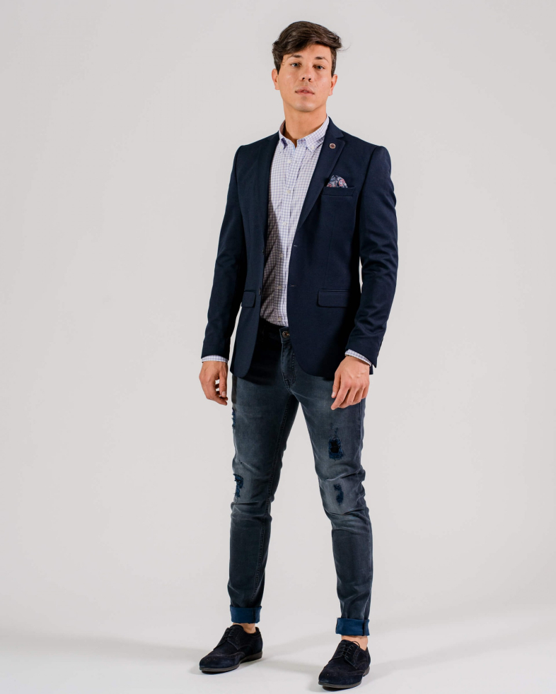 SACOU SLIM BLEUMARIN CU STRUCTURI 200112022070-3 01