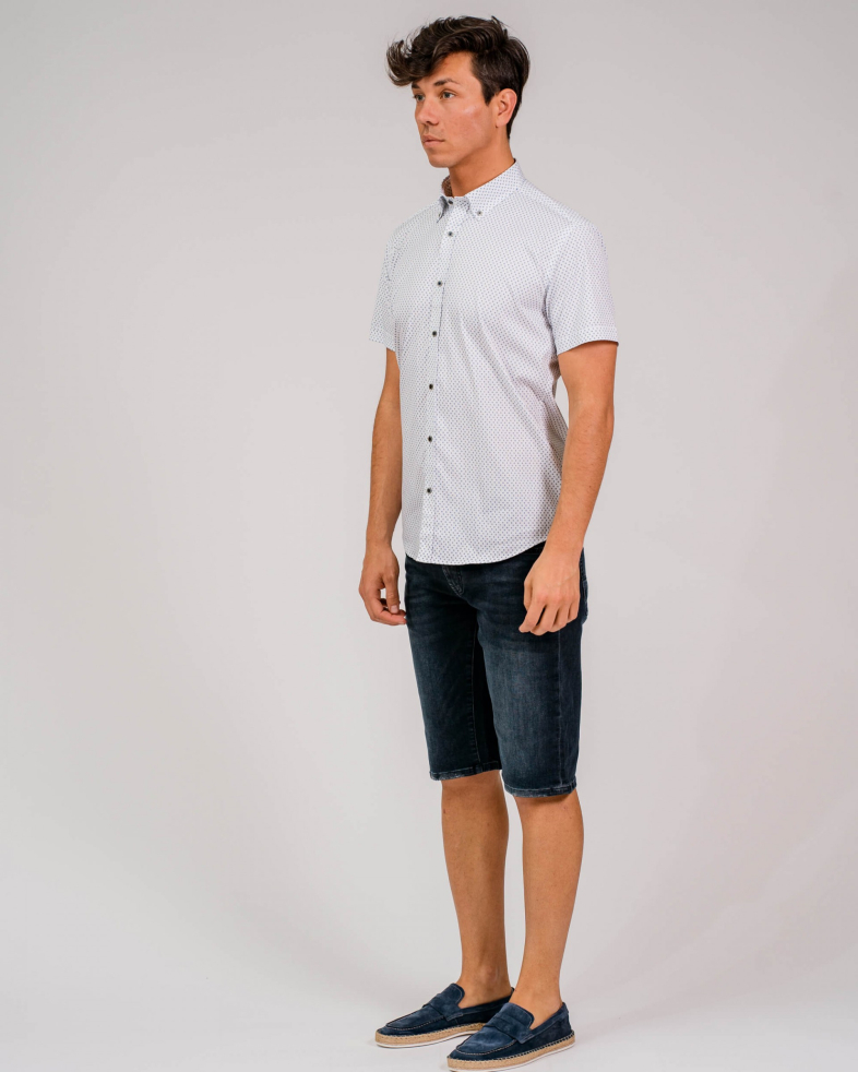 CAMASA SLIM ALBASTRA PRINT GEOMETRIC 200105044570-1 01