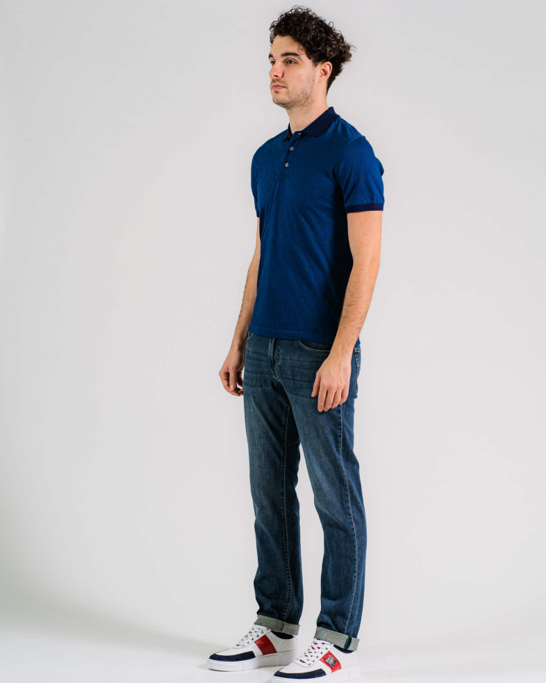 TRICOU POLO BLEUMARIN PRINT FLORAL 200110131440-1 01
