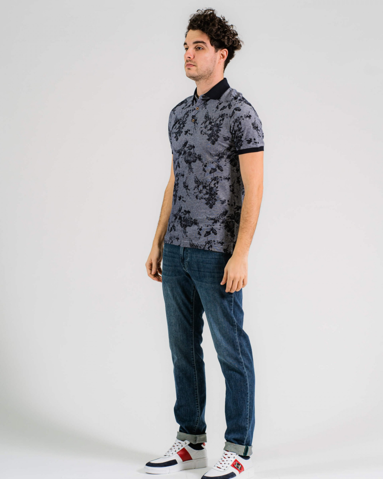 TRICOU POLO BLEUMARIN PRINT FLORAL 200110131423-2 01