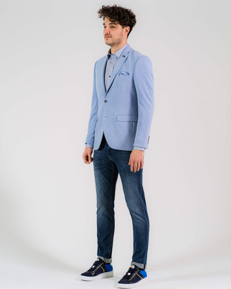 SACOU SLIM BLEU CU STUCTURI 200112022071-7 01