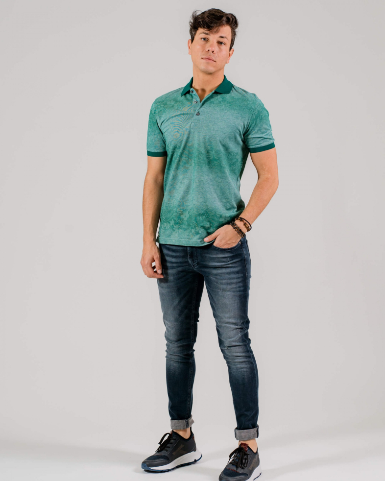 TRICOU POLO VERDE PRINT FLORAL 200110131439-3 01