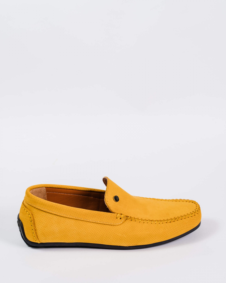MOCASINI GALBENI PIELE INTOARSA 200137171907-7 01