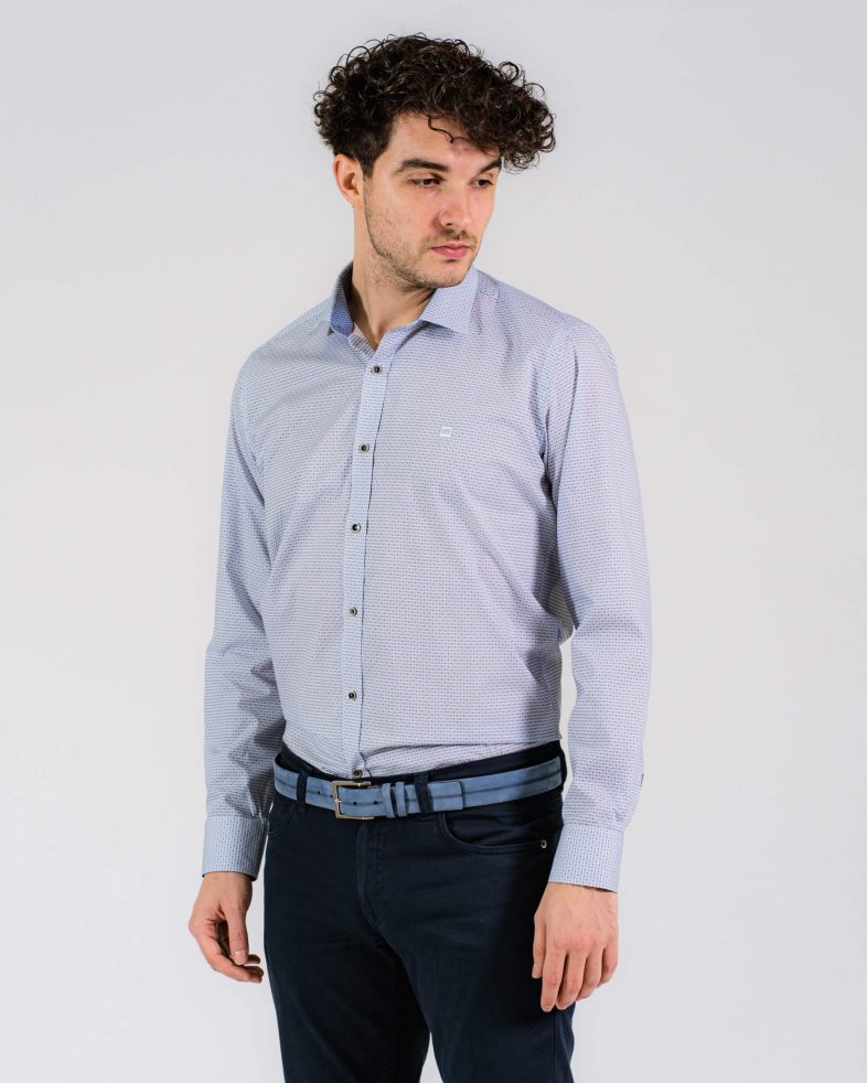 CAMASA SLIM ALBASTRA PRINT GEOMETRIC 200105044529-3 02