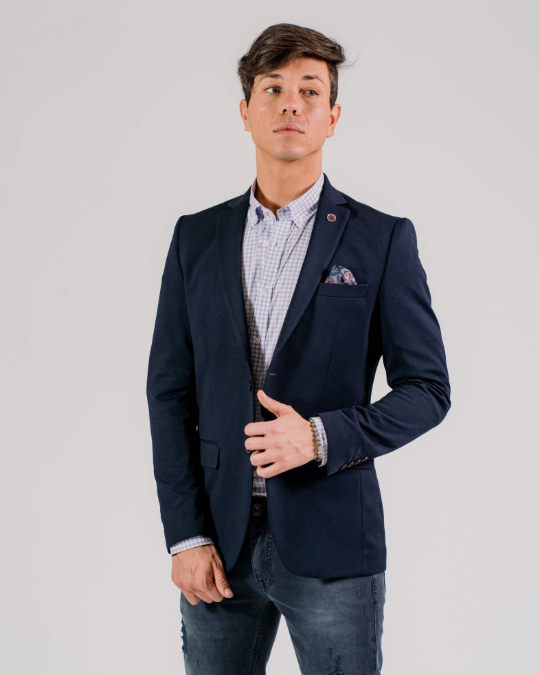 SACOU SLIM BLEUMARIN CU STRUCTURI 200112022070-3 02