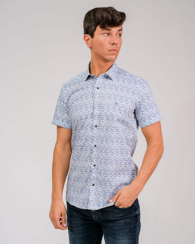 CAMASA SLIM ALBASTRA PRINT GEOMETRIC 200105044574-2 02