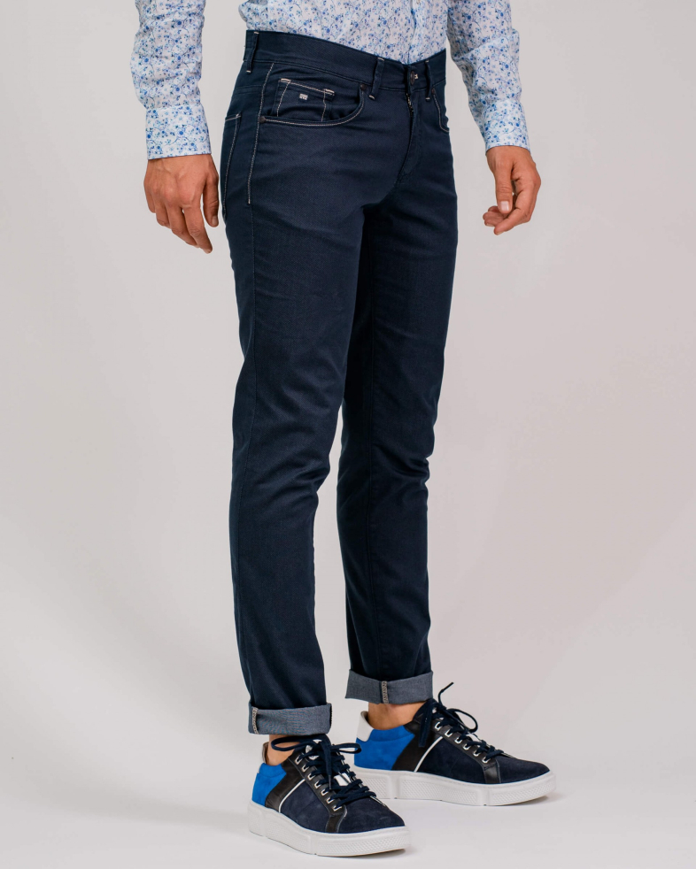 PANTALONI SLIM ALBASTRI 210113088243-3 02