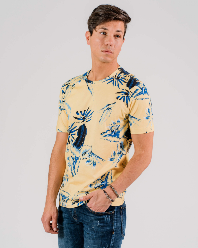 TRICOU POLO GALBEN PRINT FLORAL 200110131455-4 02