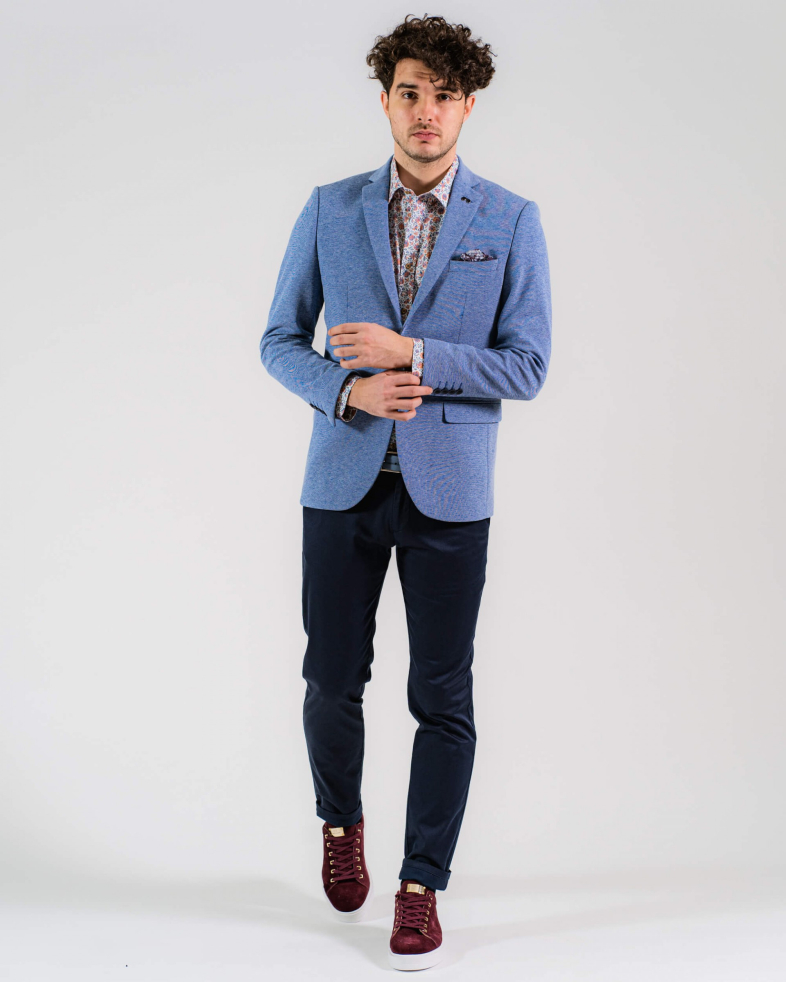 SACOU SLIM ALBASTRU CU STUCTURI 200112022071-4 02