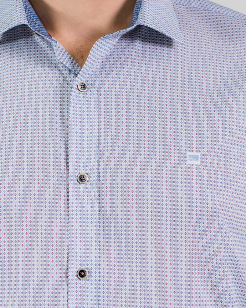 CAMASA SLIM ALBASTRA PRINT GEOMETRIC 200105044529-3 03