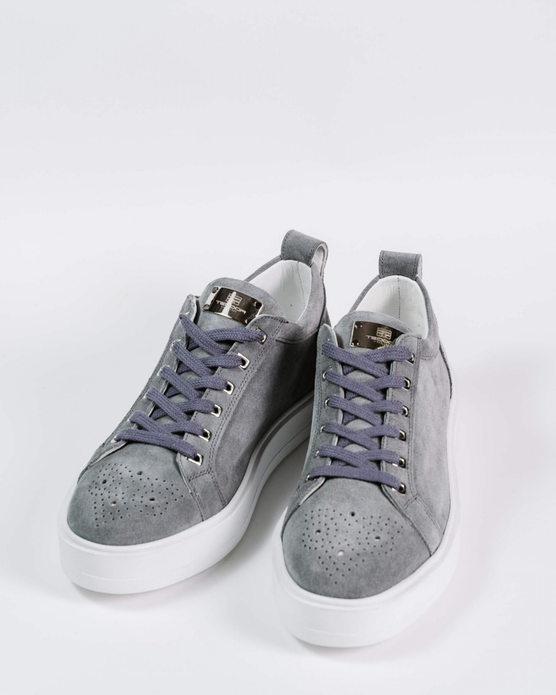 SNEAKERS GRI PIELE INTOARSA 200137171892-3 03