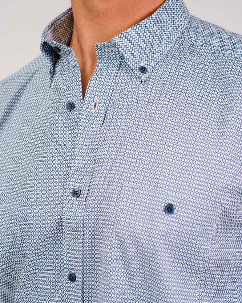 CAMASA SLIM ALBASTRA PRINT GEOMETRIC 200105044572-2 03