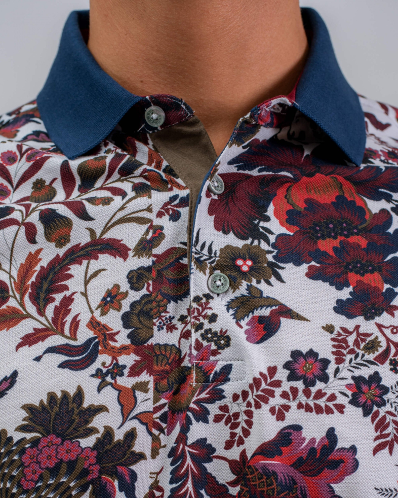 TRICOU POLO ALB PRINT FLORAL 200110131463-1 03
