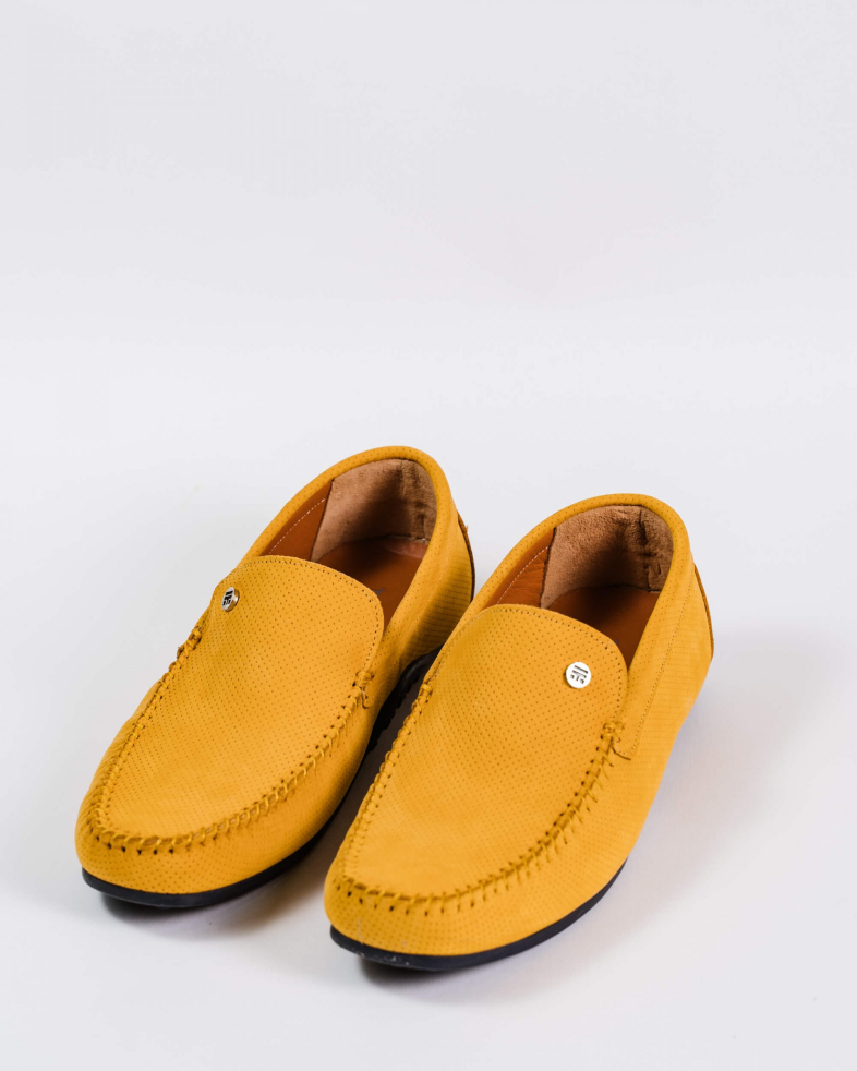 MOCASINI GALBENI PIELE INTOARSA 200137171907-7 03