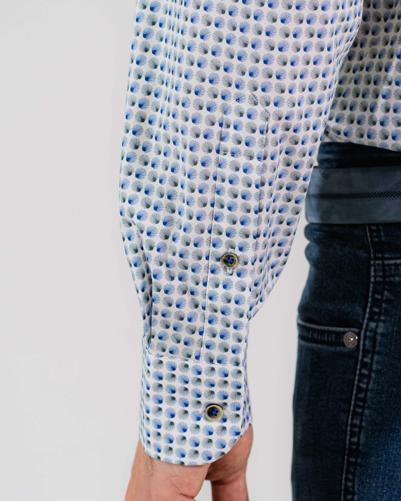 CAMASA SLIM ALBASTRA PRINT GEOMETRIC 200105044498-2 04