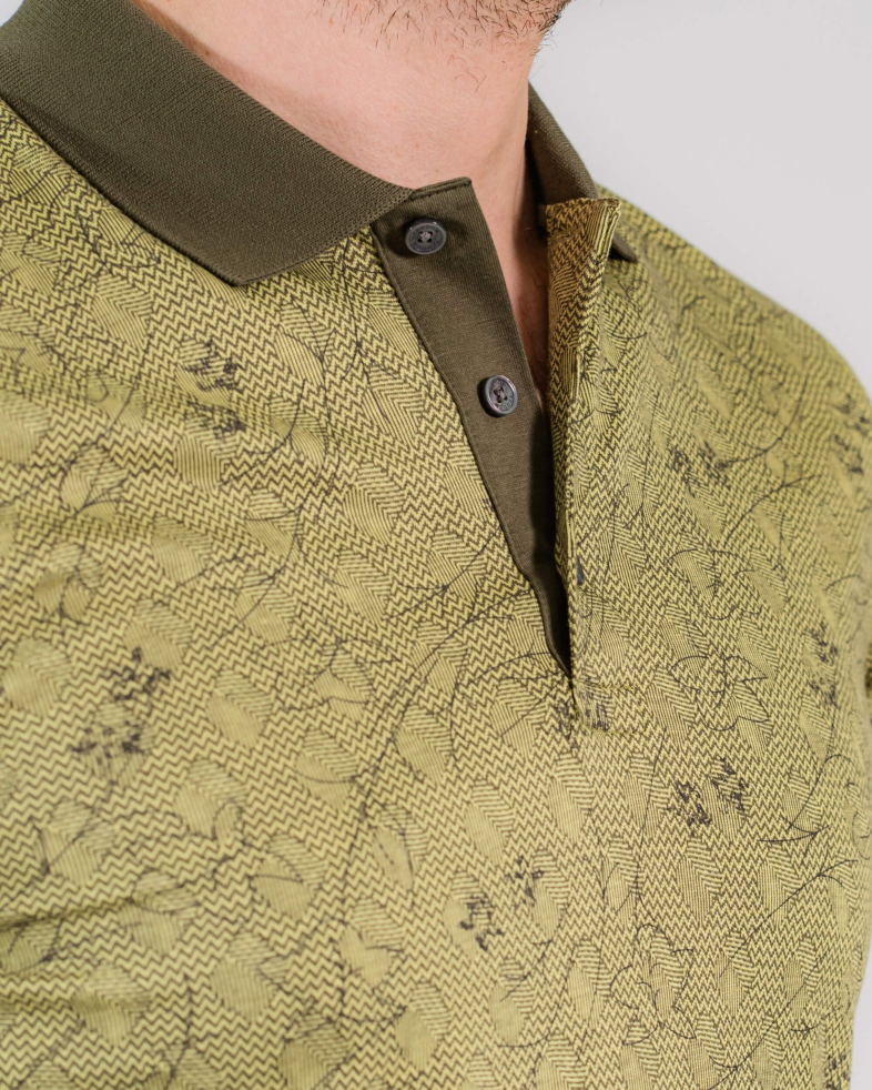 TRICOU POLO VERDE PRINT FLORAL 200110131440-3 04