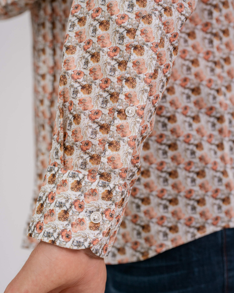 CAMASA SLIM PORTOCALII PRINT FLORAL 200105044548-1 04