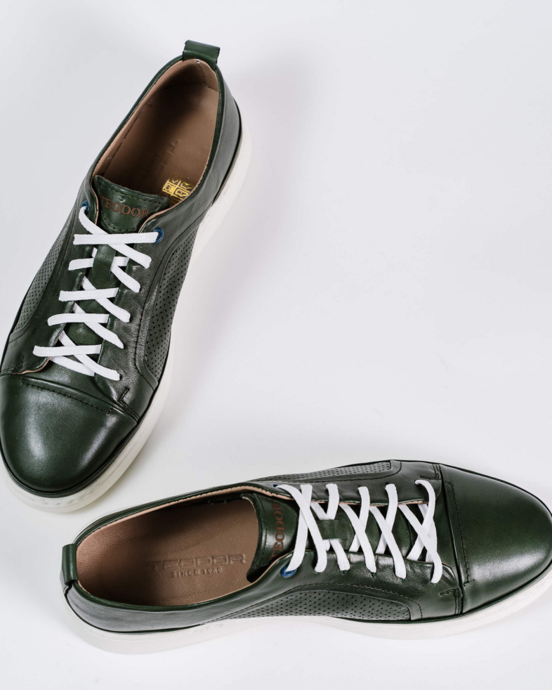 SNEAKERS VERZI PIELE NATURALA 200136171887-4 04