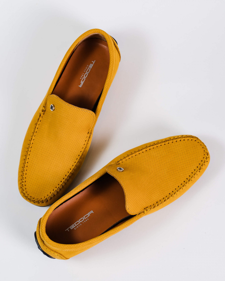 MOCASINI GALBENI PIELE INTOARSA 200137171907-7 04