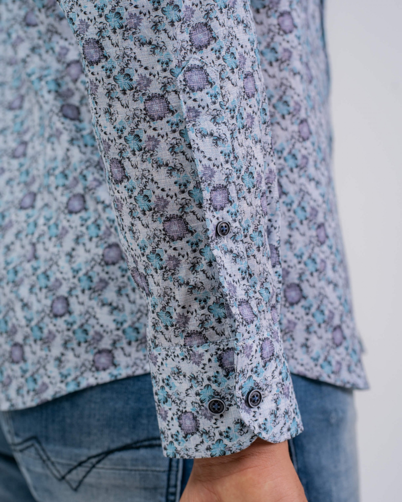 CAMASA SLIM ALBASTRA PRINT FLORAL 210105044548-4 05