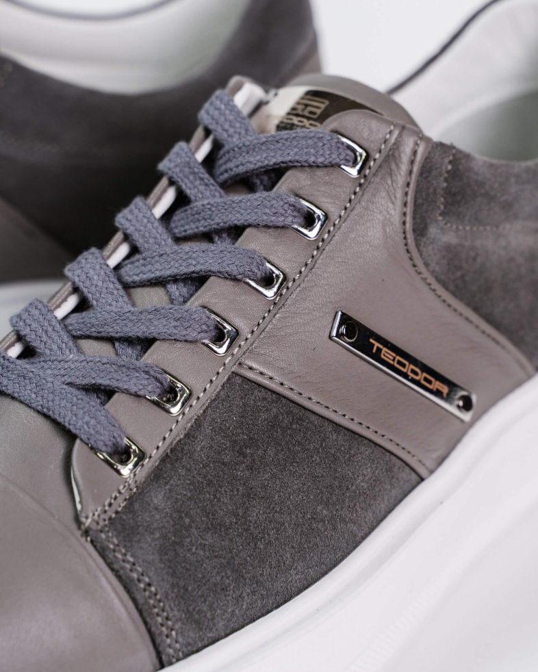 SNEAKERS GRI PIELE NATURALA 200137171891-2 05