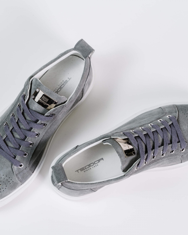 SNEAKERS GRI PIELE INTOARSA 200137171892-3 05
