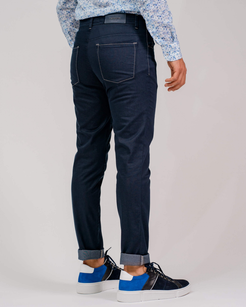 PANTALONI SLIM ALBASTRI 210113088243-3 05