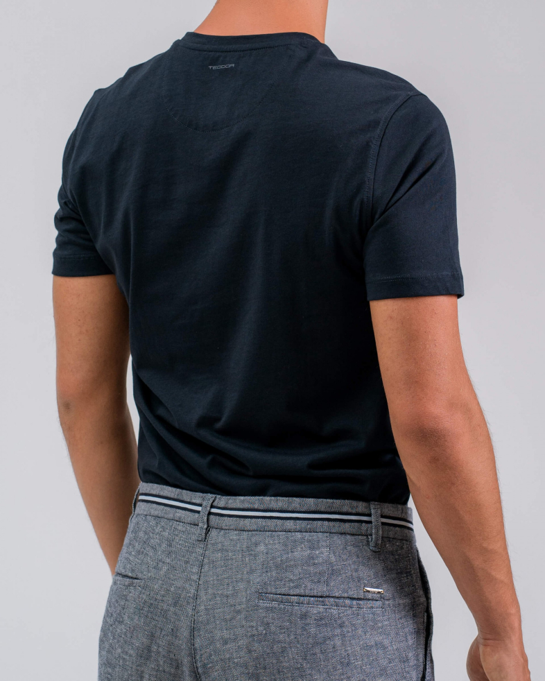 TRICOU SLIM BLEUMARIN PRINT GEOMETRIC 210110131465-1 05