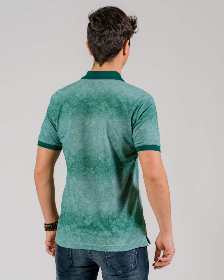 TRICOU POLO VERDE PRINT FLORAL 200110131439-3 05