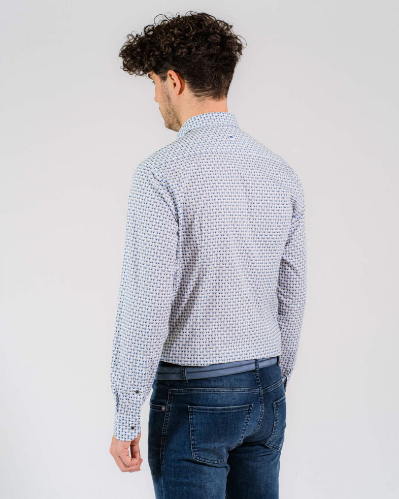 CAMASA SLIM ALBASTRA PRINT GEOMETRIC 200105044498-2 06