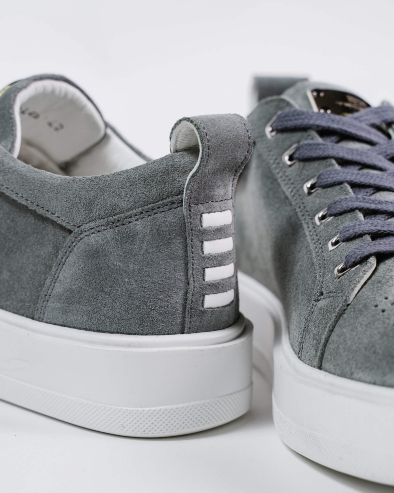 SNEAKERS GRI PIELE INTOARSA 200137171892-3 06