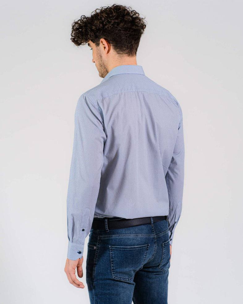CAMASA SLIM ALBASTRA PRINT GEOMETRIC 200105044530-3 06