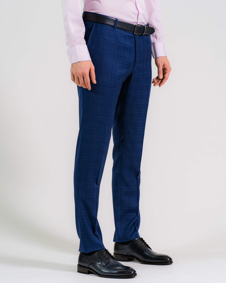 COSTUM SLIM ALBASTRU IN CAROURI 200102011079-1 06