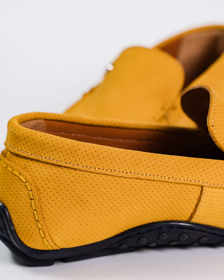 MOCASINI GALBENI PIELE INTOARSA 200137171907-7 06