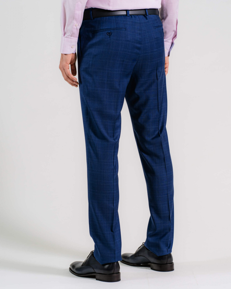COSTUM SLIM ALBASTRU IN CAROURI 200102011079-1 08