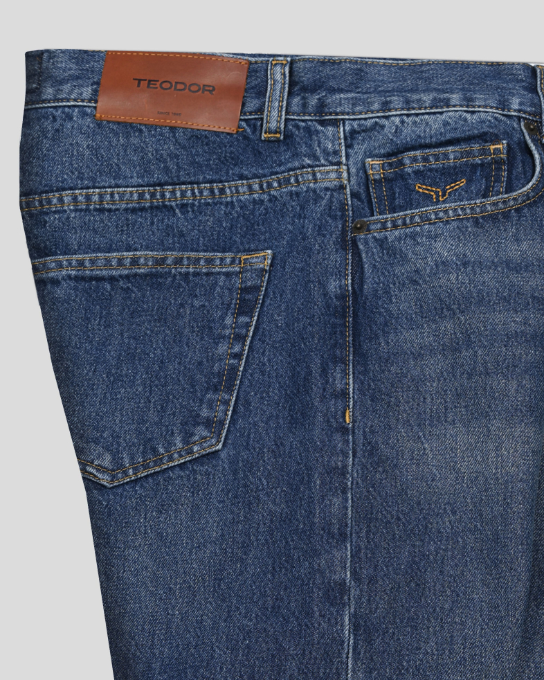 ТЪМНОСИНИ ДЪНКИ REGULAR RELAXED FIT ( УДОБЕН И СВОБОДЕН СИЛУЕТ )  250215088636-1 03
