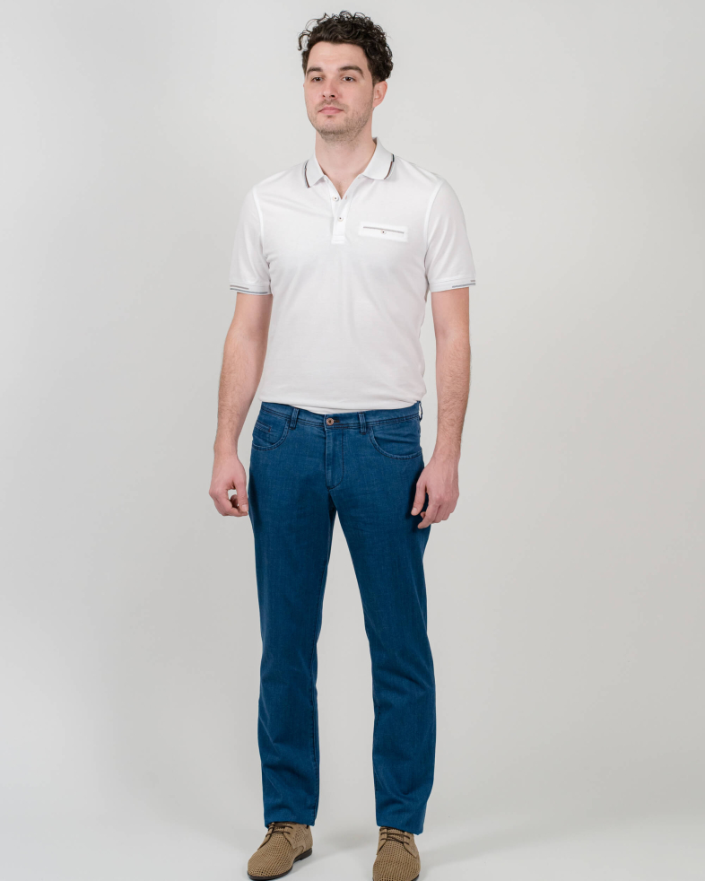 PANTALONI SLIM ALBASTRI 210113088275-4 01