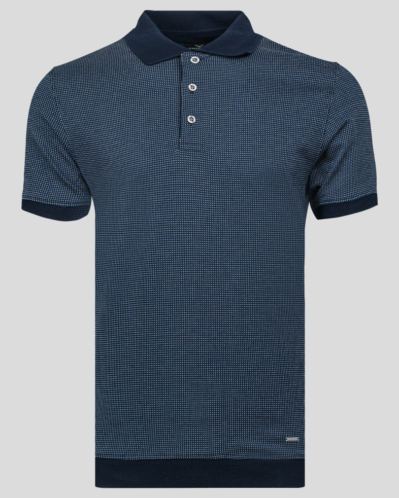 TRICOU POLO BLEUMARIN PRINT GEOMETRIC 220110131566-2 01