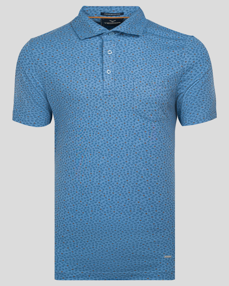 TRICOU POLO BLEU PRINT FLORALEN 220110131581-3 01
