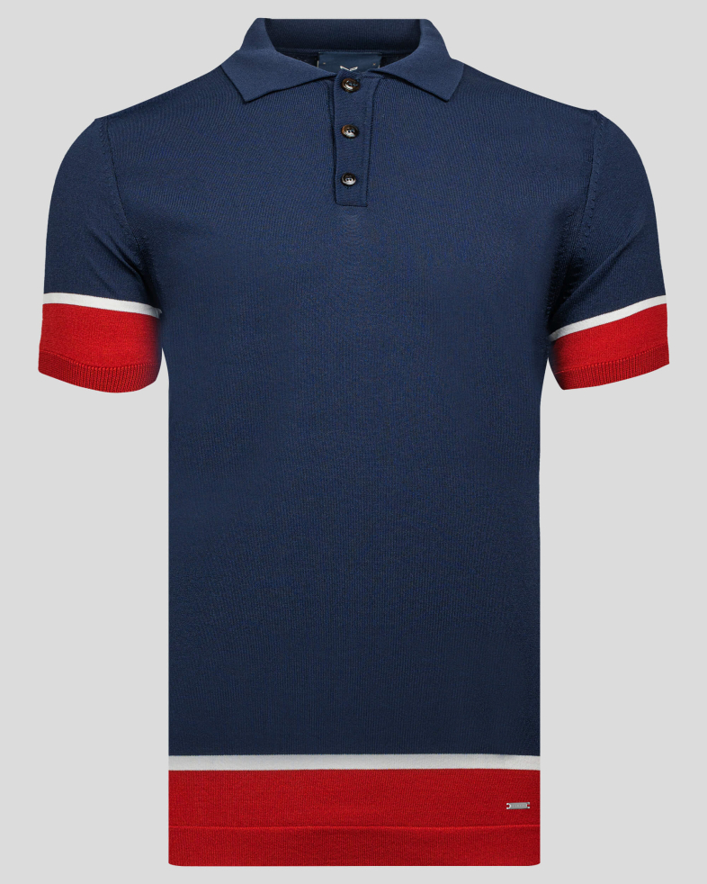 TRICOU POLO BLEUMARIN PRINT GEOMETRIC 220116131536-1 01