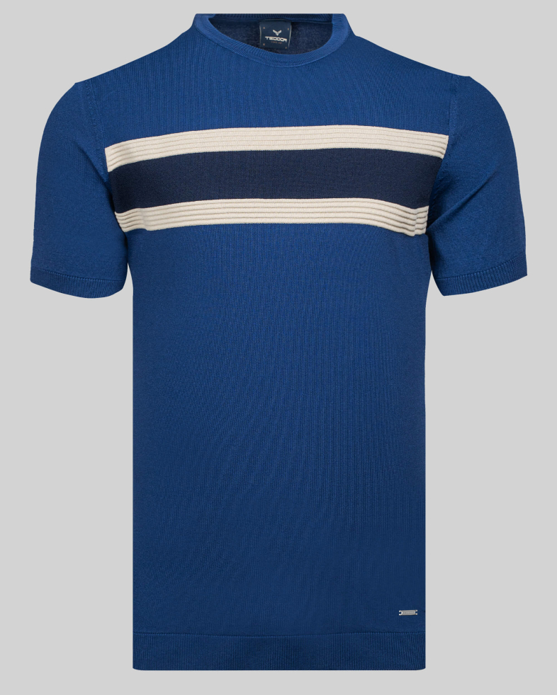 TRICOU ALBASTRU PRINT GEOMETRIC 220116131537-2 01