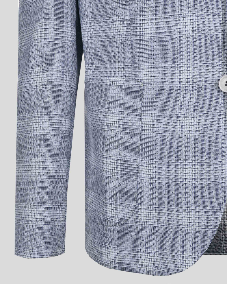 SACOU SLIM ALBASTRU IN CAROURI 250159022154-2 06