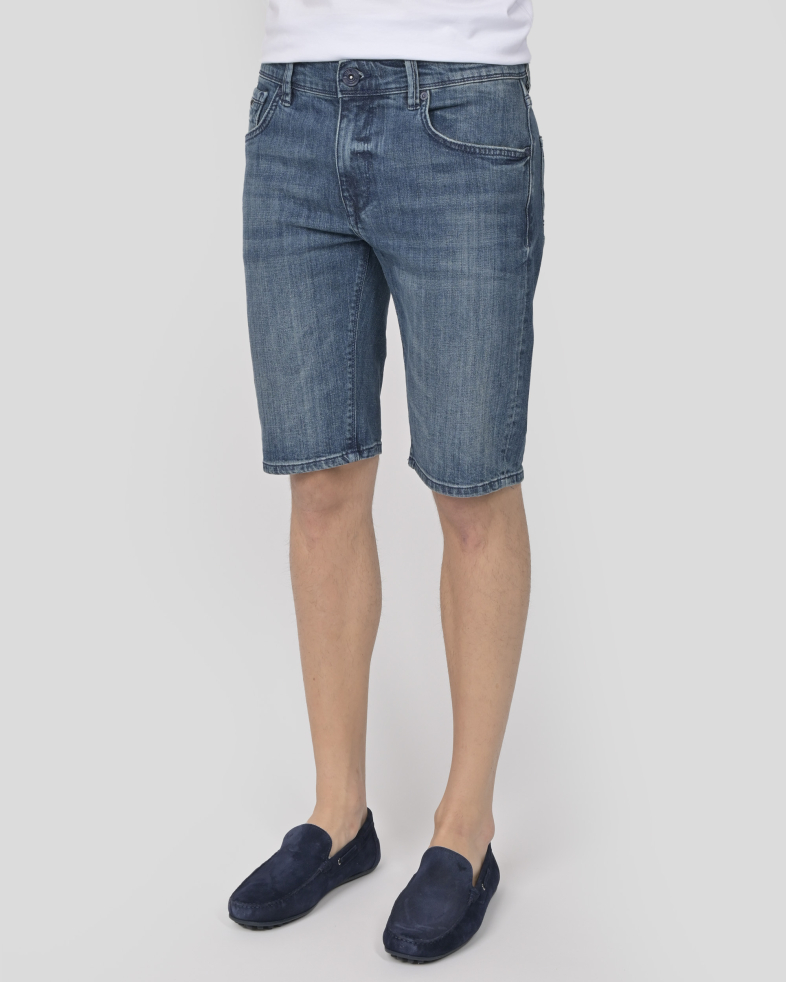 PANTALONI SCURTI ALBASTRI CU LOGO METAL 230115121305-5 03
