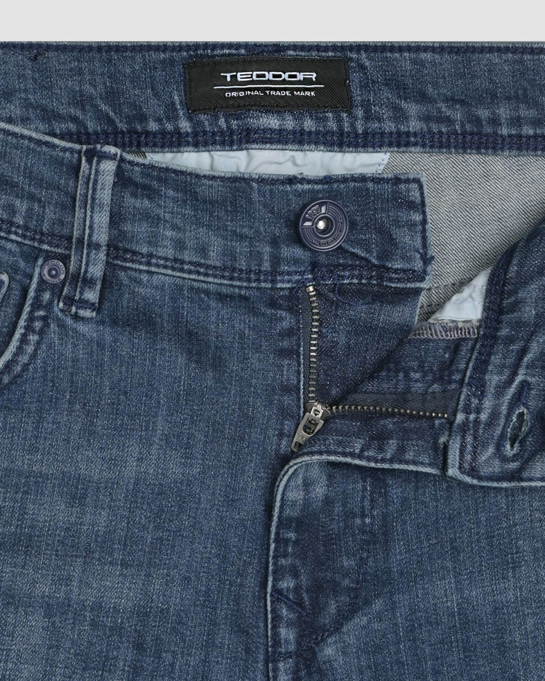 PANTALONI SCURTI ALBASTRI CU LOGO METAL 230115121305-5 04