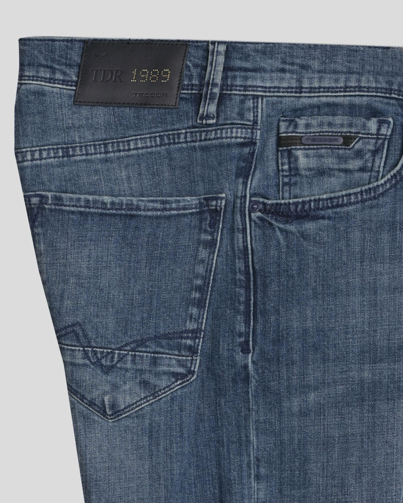 PANTALONI SCURTI ALBASTRI CU LOGO METAL 230115121305-5 05