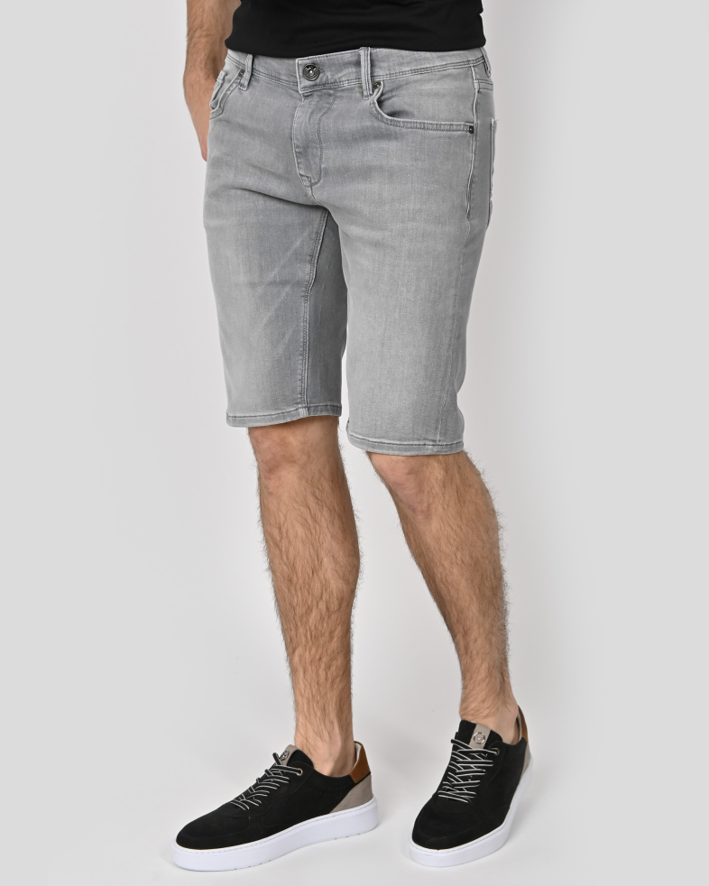 PANTALONI SCURTI GRI CU LOGO METAL 230115121305-6 03